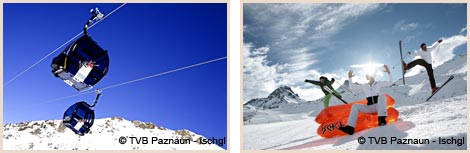 Skifagren und Fun im Winter in Paznaun - Ischgl in Tirol