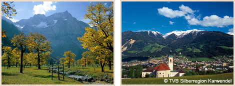 Ahornboden, sicht auf Schwaz und Kellerjoch - Silberregion Karwendel
