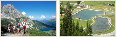 Wandern und Schwimmen in der Ferienregion Tiroler Zugspitz Arena